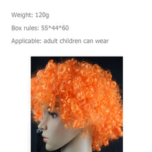 Load image into Gallery viewer, Colorful Wild-Curl Up Crown Party Cosplay Headwear Wavy Short Polyester Yarn Made Wigs For Adult And Child
