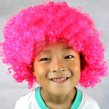 Load image into Gallery viewer, Colorful Wild-Curl Up Crown Party Cosplay Headwear Wavy Short Polyester Yarn Made Wigs For Adult And Child