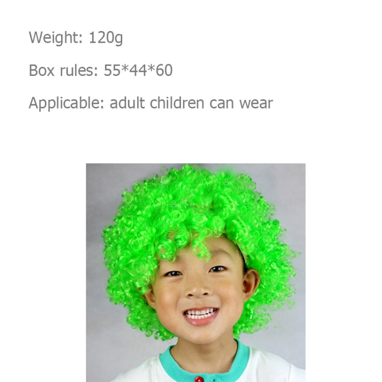 Colorful Wild-Curl Up Crown Party Cosplay Headwear Wavy Short Polyester Yarn Made Wigs For Adult And Child