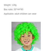 Load image into Gallery viewer, Colorful Wild-Curl Up Crown Party Cosplay Headwear Wavy Short Polyester Yarn Made Wigs For Adult And Child