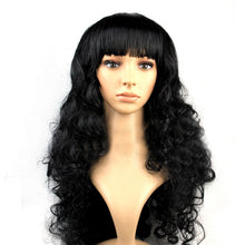 Load image into Gallery viewer, Colorful Wild-Curl Up Party Headwear Wavy Long PET Wigs For Female(Black)