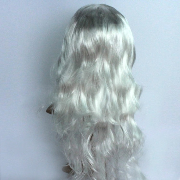Colorful Wild-Curl Up Party Headwear Wavy Long PET Wigs For Female(Black)
