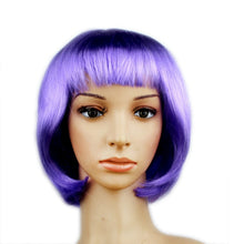 Load image into Gallery viewer, Party Cosplay Headwear Straight Short PET Wigs for Female(Lavender)