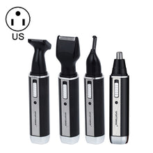 Load image into Gallery viewer, SPORTSMAN Four-in-one Rechargeable Ear Nose Trimmer Electric Shaver Beard Face Eyebrows Hair Trimmer For Men, US Plug(Black, 110V), US Plug