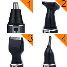 Load image into Gallery viewer, SPORTSMAN Four-in-one Rechargeable Ear Nose Trimmer Electric Shaver Beard Face Eyebrows Hair Trimmer For Men, US Plug(Black, 110V), US Plug