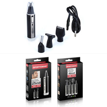 Load image into Gallery viewer, SPORTSMAN Four-in-one Rechargeable Ear Nose Trimmer Electric Shaver Beard Face Eyebrows Hair Trimmer For Men, US Plug(Black, 110V), US Plug