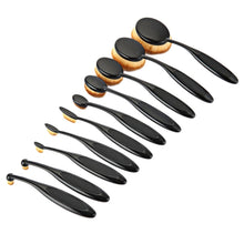 Load image into Gallery viewer, 10 PCS Toothbrush Style Handle Makeup Brush Eyebrow Brush Set, Black