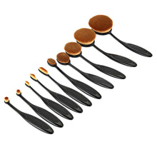 Load image into Gallery viewer, 10 PCS Toothbrush Style Handle Makeup Brush Eyebrow Brush Set, Black