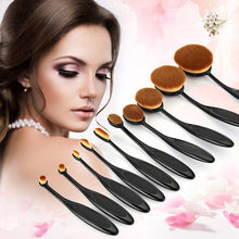 Load image into Gallery viewer, 10 PCS Toothbrush Style Handle Makeup Brush Eyebrow Brush Set, Black