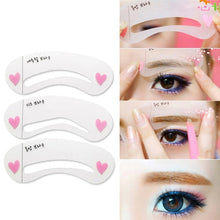 Load image into Gallery viewer, 3 in 1 Eyebrow Stencil Shape Template Tools, 3 in 1