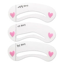 Load image into Gallery viewer, 3 in 1 Eyebrow Stencil Shape Template Tools, 3 in 1