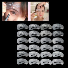 Load image into Gallery viewer, 24 in 1 Eyebrow Stencil Shape Template Tools, 24 in 1