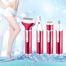 Load image into Gallery viewer, 4 In 1  USB Rechargeable Vibrissa Eyebrows Trimmer Body Hair Denuding Machine Set with USB Cable, 4 In 1