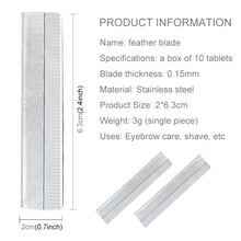 Load image into Gallery viewer, 10 PCS Professional Hairdressing Tools Scraper Blade Eyebrow Trimmer Shaving Scratching Hair Feather Blade(Silver)