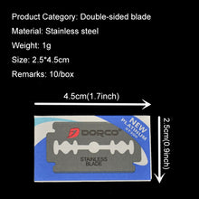 Load image into Gallery viewer, 10 PCS Professional Hairdressing Tools Scraper Blade Eyebrow Trimmer Shaving Scratching Hair Feather Blade(Silver)