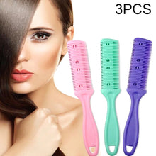 Load image into Gallery viewer, 3pcs Hair Tools Double-sided Knife Hair Comb Hair Bangs Trimmer Thinning Device Hair Clipper,  Random Color Delivery, 2, 1, 10 PCS Random Color Delivery