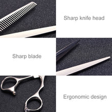 Load image into Gallery viewer, Fashion Durable Sharp Hairdressing Hair Cutting Shears/Scissors and Barber Thinning Tooth Shear(Silver Thinning scissor), Thining scissor