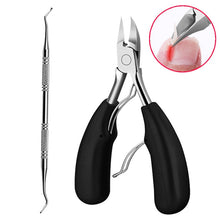 Load image into Gallery viewer, 2 in 1 Nail Clipper for Paronychia Stainless Steel Olecranon Nail Nipper &amp; Ingrown Nail Lifter, Nail Clipper + Ingrown Nail Lifter (Black), Nail Clipper + Ingrown Nail Lifter (Red)