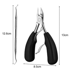 Load image into Gallery viewer, 2 in 1 Nail Clipper for Paronychia Stainless Steel Olecranon Nail Nipper &amp; Ingrown Nail Lifter, Nail Clipper + Ingrown Nail Lifter (Black), Nail Clipper + Ingrown Nail Lifter (Red)