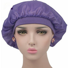 Load image into Gallery viewer, Coconut Nightcap Air Conditioning Cap Long Hair Cap Wide Band Satin Bonnet
