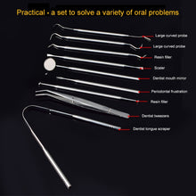 Load image into Gallery viewer, 9 In 1 Stainless Steel Dentist Tools Set, 9 In 1