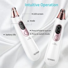 Load image into Gallery viewer, Xpreen Rechargeable Pore Cleanser Home Facial Beauty Device with LED Screen &amp; 4 Probes, XPRE111