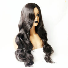 Load image into Gallery viewer, Centre-parted Big Curve Long Curls Wig Chemical Fiber Hair Full Headgear for Women