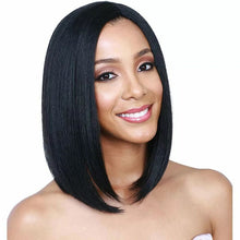 Load image into Gallery viewer, Centre-parted Fluffy Shoulder-length Straight Hair Wig Headgear for Women