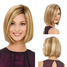 Load image into Gallery viewer, Bob Haircut Wig Headgear for Women (Linen Gold)