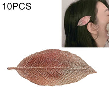 Load image into Gallery viewer, 10 PCS Girls Fresh Gradient Leaf Hairpin BB Bangs Clips Hair Accessories