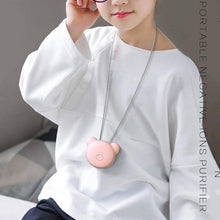 Load image into Gallery viewer, Mini Bear Style Neck Formaldehyde Negative Ion PM2.5 Removal Air Purifier for Kids
