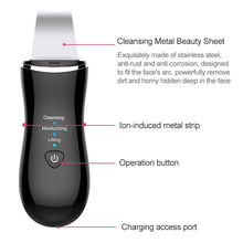 Load image into Gallery viewer, BLK-D016 Ultrasonic Beauty Shovel Skin Machine Vibration Household Facial Cleaning and Washing Massage Instrument Beauty Instrument