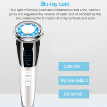 Load image into Gallery viewer, BLK-D818 Facial Beauty Instrument Hot and Cold Color Skin Rejuvenation Instrument EMS Micro Current Beauty Introduction Instrument, BLK-D818  (Pink), BLK-D818  (White)