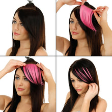 Load image into Gallery viewer, Color Gradient Invisible Seamless Hair Extension Wig Piece Straight Hair Piece Color Bangs Hair Piece