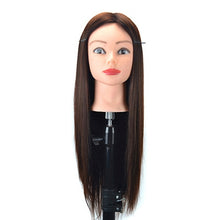 Load image into Gallery viewer, Practice Disc Hair Braided Mannequin Head Wig Styling Trimming Head Model, Purple, Beige, Sky Blue, Yellow, Brown, Black, Grey, Marron