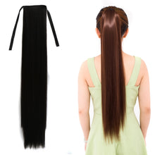 Load image into Gallery viewer, Natural Long Straight Hair Ponytail Bandage-style Wig Ponytail for Women，Length: 75cm, 75cm