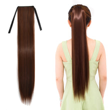 Load image into Gallery viewer, Natural Long Straight Hair Ponytail Bandage-style Wig Ponytail for Women，Length: 75cm, 75cm