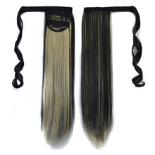 Load image into Gallery viewer, 1BH613# Invisible Seamless Bandage-style  Wig Long Straight Hair Wig Ponytail, 1BH613#