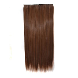 12# One-piece Seamless Five-clip Wig Long Straight Wig Piece, 12#