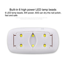 Load image into Gallery viewer, SUN mini 2 6W UV + LED USB Nail Lamp Fingernail Gel Curing Dryer