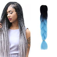 Load image into Gallery viewer, Fashion Color Gradient Individual Braid Wigs Chemical Fiber Big Braids, Length: 60cm(04 Black+Red), 04, 05, 07, 09, 10, 11, 12, 13, 14, 19, 20, 22, 23, 24, 32, 33, 34, 36, 39, 40, 41, 42, 43, 48, 52, 53, 55, 57, 58, 60