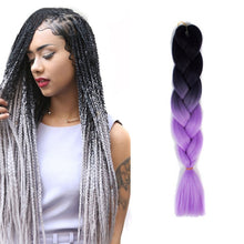 Load image into Gallery viewer, Fashion Color Gradient Individual Braid Wigs Chemical Fiber Big Braids, Length: 60cm(04 Black+Red), 04, 05, 07, 09, 10, 11, 12, 13, 14, 19, 20, 22, 23, 24, 32, 33, 34, 36, 39, 40, 41, 42, 43, 48, 52, 53, 55, 57, 58, 60