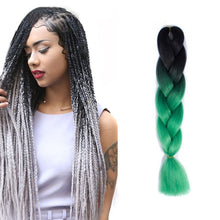 Load image into Gallery viewer, Fashion Color Gradient Individual Braid Wigs Chemical Fiber Big Braids, Length: 60cm(04 Black+Red), 04, 05, 07, 09, 10, 11, 12, 13, 14, 19, 20, 22, 23, 24, 32, 33, 34, 36, 39, 40, 41, 42, 43, 48, 52, 53, 55, 57, 58, 60