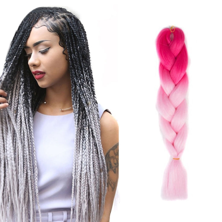 Fashion Color Gradient Individual Braid Wigs Chemical Fiber Big Braids, Length: 60cm(04 Black+Red), 04, 05, 07, 09, 10, 11, 12, 13, 14, 19, 20, 22, 23, 24, 32, 33, 34, 36, 39, 40, 41, 42, 43, 48, 52, 53, 55, 57, 58, 60
