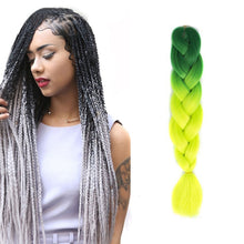 Load image into Gallery viewer, Fashion Color Gradient Individual Braid Wigs Chemical Fiber Big Braids, Length: 60cm(04 Black+Red), 04, 05, 07, 09, 10, 11, 12, 13, 14, 19, 20, 22, 23, 24, 32, 33, 34, 36, 39, 40, 41, 42, 43, 48, 52, 53, 55, 57, 58, 60