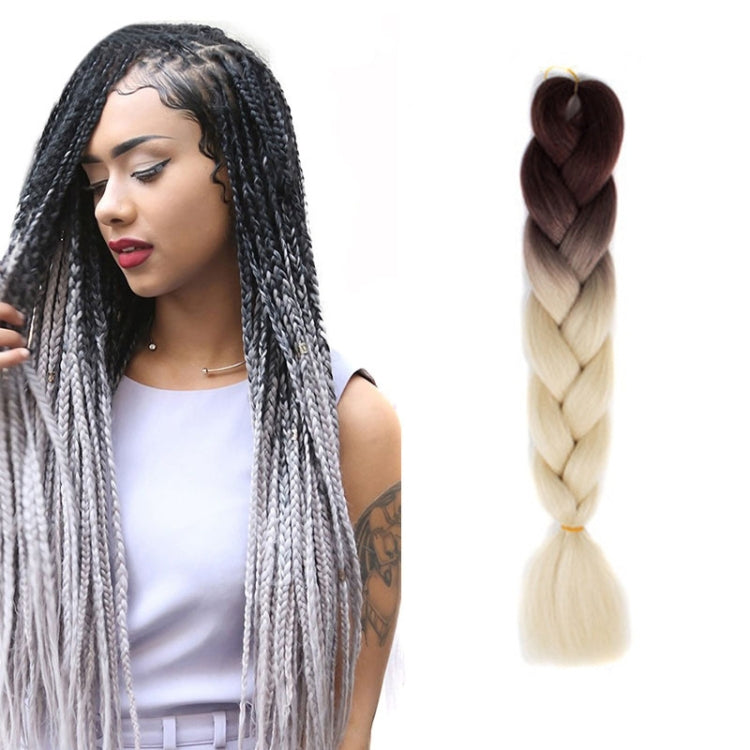 Fashion Color Gradient Individual Braid Wigs Chemical Fiber Big Braids, Length: 60cm(04 Black+Red), 04, 05, 07, 09, 10, 11, 12, 13, 14, 19, 20, 22, 23, 24, 32, 33, 34, 36, 39, 40, 41, 42, 43, 48, 52, 53, 55, 57, 58, 60