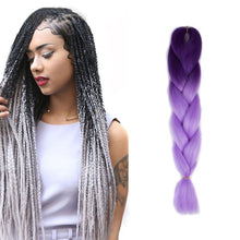Load image into Gallery viewer, Fashion Color Gradient Individual Braid Wigs Chemical Fiber Big Braids, Length: 60cm(04 Black+Red), 04, 05, 07, 09, 10, 11, 12, 13, 14, 19, 20, 22, 23, 24, 32, 33, 34, 36, 39, 40, 41, 42, 43, 48, 52, 53, 55, 57, 58, 60