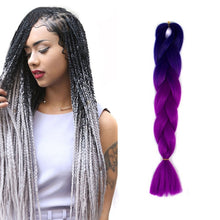 Load image into Gallery viewer, Fashion Color Gradient Individual Braid Wigs Chemical Fiber Big Braids, Length: 60cm(04 Black+Red), 04, 05, 07, 09, 10, 11, 12, 13, 14, 19, 20, 22, 23, 24, 32, 33, 34, 36, 39, 40, 41, 42, 43, 48, 52, 53, 55, 57, 58, 60