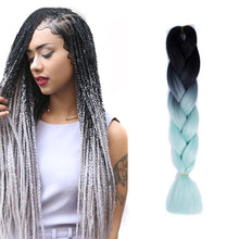 Load image into Gallery viewer, Fashion Color Gradient Individual Braid Wigs Chemical Fiber Big Braids, Length: 60cm(04 Black+Red), 04, 05, 07, 09, 10, 11, 12, 13, 14, 19, 20, 22, 23, 24, 32, 33, 34, 36, 39, 40, 41, 42, 43, 48, 52, 53, 55, 57, 58, 60