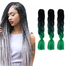 Load image into Gallery viewer, Fashion Color Gradient Individual Braid Wigs Chemical Fiber Big Braids, Length: 60cm(56 Purple+Lake Blue+Light Purple), 21, 35, 37, 38, 44, 45, 46, 47, 49, 50, 51, 56